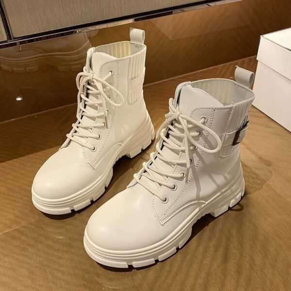 Korean Style Student Fashion New Platform Inner Height Increase High-top Shoes - Image 3