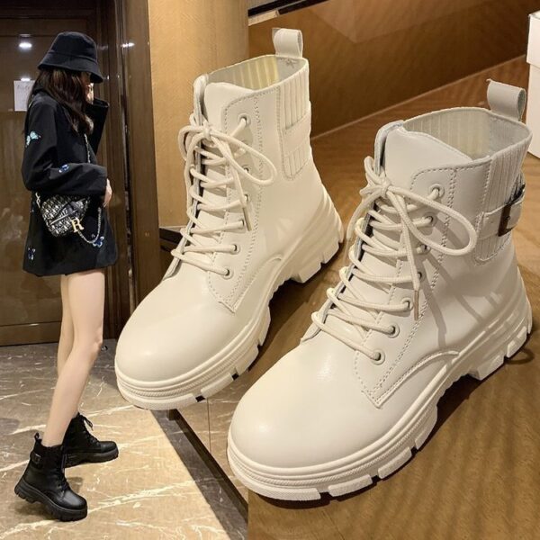 Korean Style Student Fashion New Platform Inner Height Increase High-top Shoes - Image 6