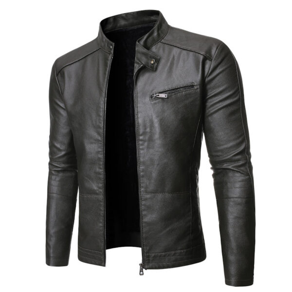 New European And American Men's Motorcycle Leather Jackets - Image 3