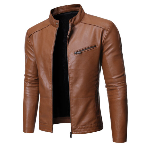 New European And American Men's Motorcycle Leather Jackets - Image 4